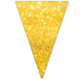 GOLD-Glitzern-Muster + Ihr Text / Foto Wimpelkette (Erste Fahne)