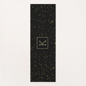 Gold, Glitzern und Glitzer und Schwarz Yogamatte (Vorderseite)