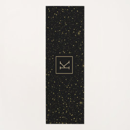 Gold, Glitzern und Glitzer und Schwarz Yogamatte