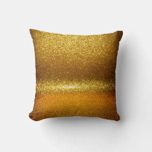 Gold glitzernde Lichter, vintage Weihnachtstextur. Kissen