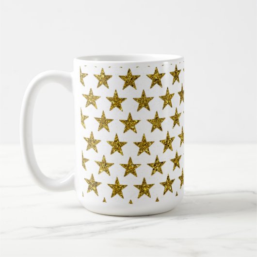 Gold-glitzersterne kaffeetasse (Links)