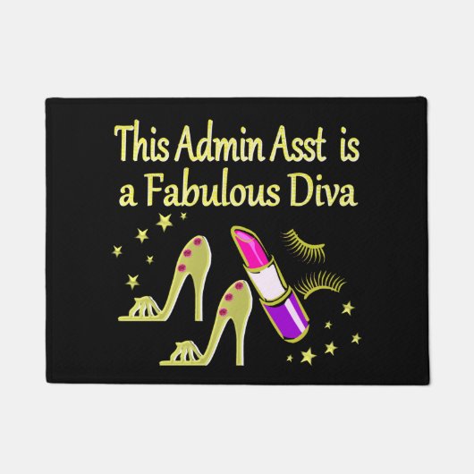 GOLD GLITZY ADMIN ASSISTANT DIVA DESIGN FUßMATTE (Vorderseite)