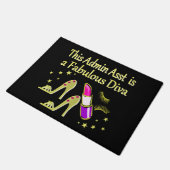 GOLD GLITZY ADMIN ASSISTANT DIVA DESIGN FUßMATTE (Schrägansicht)