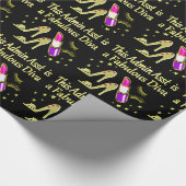 GOLD GLITZY ADMIN ASSISTANT DIVA DESIGN GESCHENKPAPIER (Ecke)