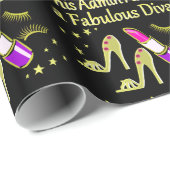 GOLD GLITZY ADMIN ASSISTANT DIVA DESIGN GESCHENKPAPIER (Rolleneckpunkt)