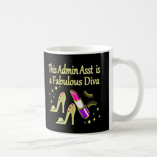 GOLD GLITZY ADMIN ASSISTANT DIVA DESIGN KAFFEETASSE (Rechts)