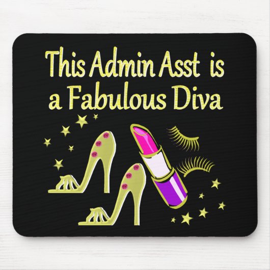 GOLD GLITZY ADMIN ASSISTANT DIVA DESIGN MOUSEPAD (Vorne)