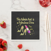 GOLD GLITZY ADMIN ASSISTANT DIVA DESIGN SERVIETTE (Beispiel)