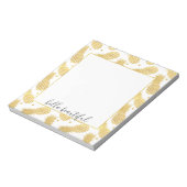 Gold Glitzy Ananas Notizblock (Rotiert)