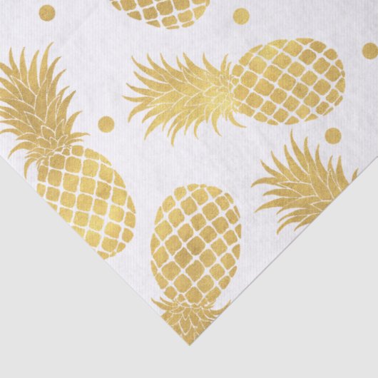Gold Glitzy Ananas Seidenpapier (Detail)