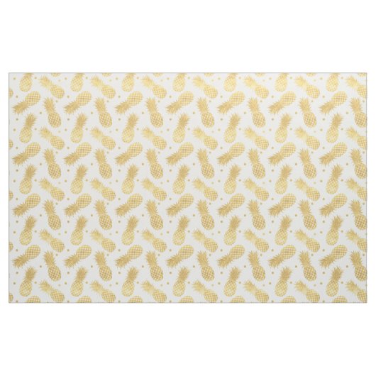 Gold Glitzy Ananas Stoff (Fat Quarter (45,7 x 55,9 cm))