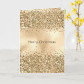 Gold Glitzy Confetti Glitzer Sparkle Karte (Gelbe Blume)