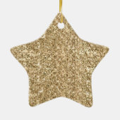 Gold Glitzy Confetti Glitzer Sparkle Keramik Ornament (Hinten)