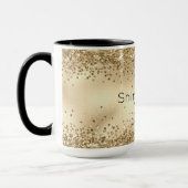Gold Glitzy Confetti Glitzer Sparkle Tasse (Links)