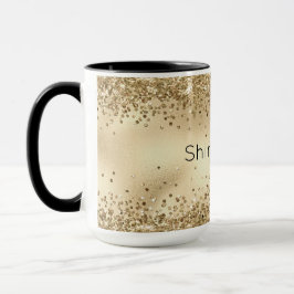 Gold Glitzy Confetti Glitzer Sparkle     Tasse