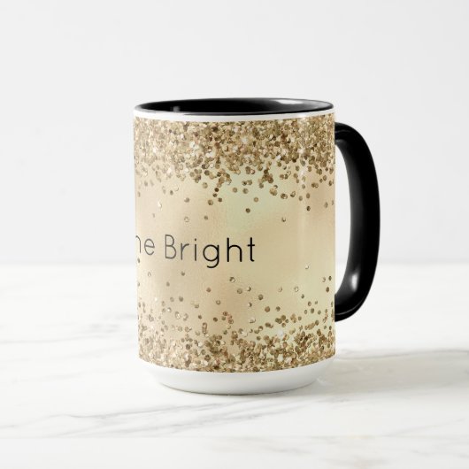 Gold Glitzy Confetti Glitzer Sparkle     Tasse (VorderseiteRechts)