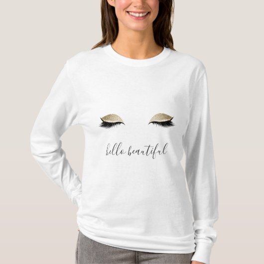 Gold Glitzy Eyes T-Shirt (Vorderseite)