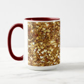 Gold Glitzy Glam Sparkle Herz Tasse (Links)