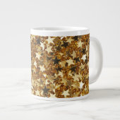 Gold Glitzy Glam Sparkle Stars Jumbo-Tasse (Vorderseite Rechts)