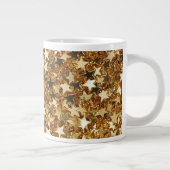Gold Glitzy Glam Sparkle Stars Jumbo-Tasse (Rechts)