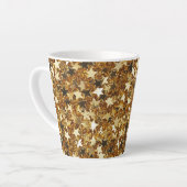 Gold Glitzy Glam Sparkle Stars Milchtasse (Linke Ecke)