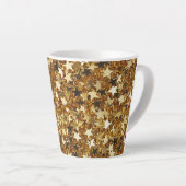 Gold Glitzy Glam Sparkle Stars Milchtasse (Rechte Ecke)