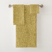 Gold Glitzy Glitzer Badhandtuch Set (Insitu)