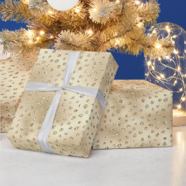 Gold Glitzy Glitzer Dots Geschenkpapier
