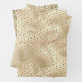 Gold Glitzy Glitzer Dots Mermaid Geschenkpapier Set (Beispiel)