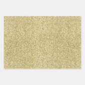 Gold Glitzy Glitzer Geschenkpapier Set (Vorderseite 2)