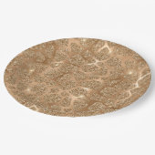 Gold Glitzy Glitzer Giraffe Print Pappteller (Schrägansicht)