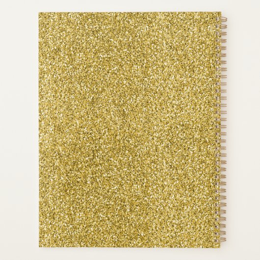 Gold Glitzy Glitzer Planer (Rückseite)
