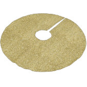 Gold Glitzy Glitzer Polyester Weihnachtsbaumdecke (Schrägansicht)