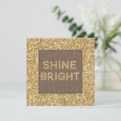 Gold Glitzy Glitzer Shine Bright (Stehend Vorderseite)