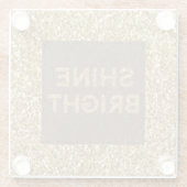 Gold Glitzy Glitzer Shine Bright Glasuntersetzer (Rückseite)