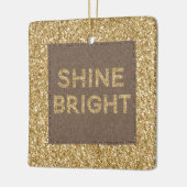 Gold Glitzy Glitzer Shine Bright Keramikornament (Links)