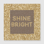 Gold Glitzy Glitzer Shine Bright         Magnetkarte (Vorderseite)