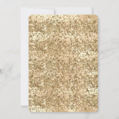Gold Glitzy Glitzer Sparkle Confetti Einladung (Rückseite)