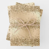 Gold Glitzy Glitzer Sparkle Confetti Geschenkpapier Set (Beispiel)