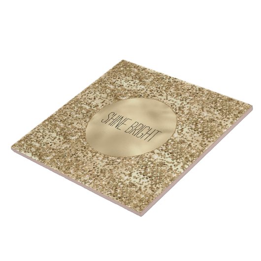 Gold Glitzy Glitzer Sparkle Confetti Shine     Fliese (Seite)