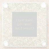 Gold Glitzy Glitzer Sparkle Glasuntersetzer (Rückseite)