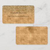 Gold Glitzy Glitzer Visitenkarte (Vorne/Hinten)