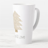 Gold Glitzy Glitzer Weihnachtsbaum    Milchtasse (Rechte Ecke)