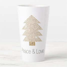 Gold Glitzy Glitzer Weihnachtsbaum    Milchtasse
