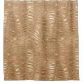 Gold Glitzy Glitzer Zebra Print Duschvorhang (Vorderseite)