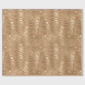 Gold Glitzy Glitzer Zebra Print Geschenkpapier (Flach)