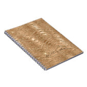 Gold Glitzy Glitzer Zebra Print Notizblock (Rechte Seite)