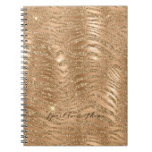Gold Glitzy Glitzer Zebra Print Notizblock (Vorderseite)