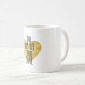 Gold Glitzy Heart tun, was Sie Liebe Kaffeetasse (VorderseiteRechts)