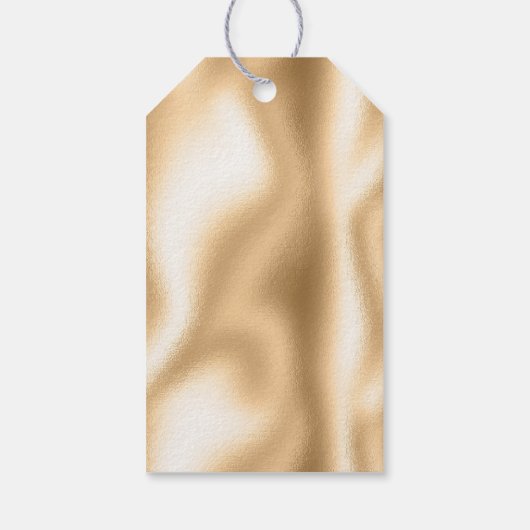 Gold Glitzy Leopard Animal Glam Geschenkanhänger (Rückseite)